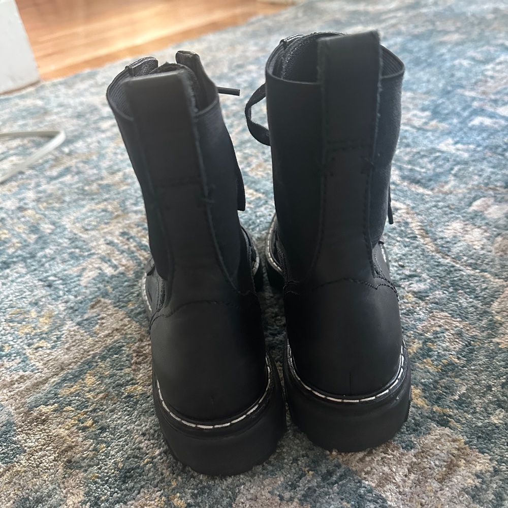 Rag & Bone Black Lace Up Combat Boots - Picture 4 of 6